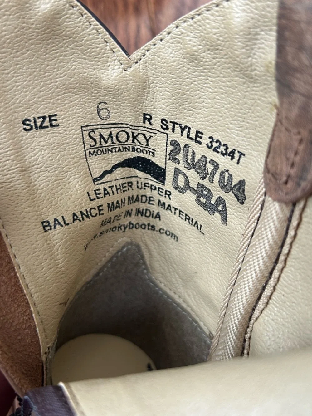 Smokey Mountain Boots distressed brown leather toddler size 6